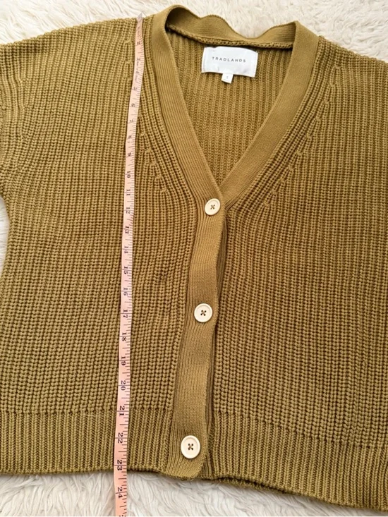 Tradlands Shelter Cardigan - Light Olive - Picture 5 of 9